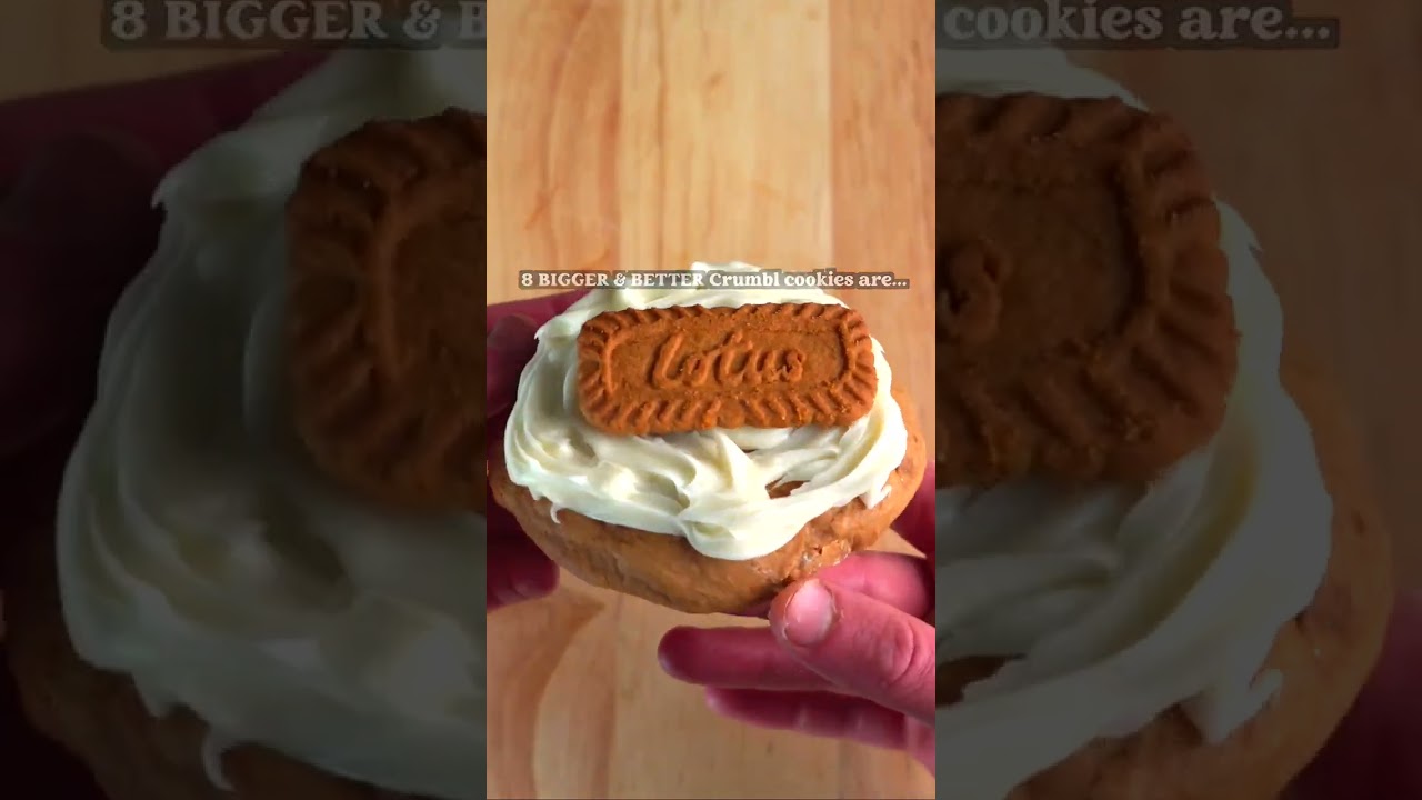 98 Calorie High Protein Crumbl Biscoff Frosted Cookie 98 Calorie High Protein Crumbl Biscoff Frosted Cookie