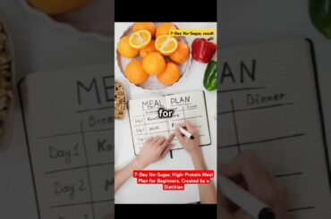 7-day no-sugar, high-protein meal plan from a dietitian.