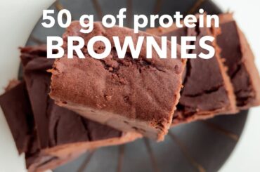 50 g Protein Super Fudgy Healthy Vegan Brownies