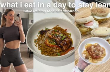 FULL DAY OF EATING HIGH PROTEIN MEALS | easy healthy recipes, half marathon prep