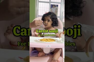 Healthy breakfast recipe for 10+ months babies | Taahira recipe | Carrot sooji #shorts #food #foodie