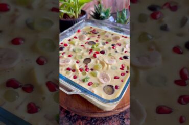 Healthy fruit custard (No custard powder,sugar,jaggery) #healthydessert #fruitcustard