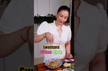 Sweetcorn tikki chat - crunchy, low oil, and can have this chat all season