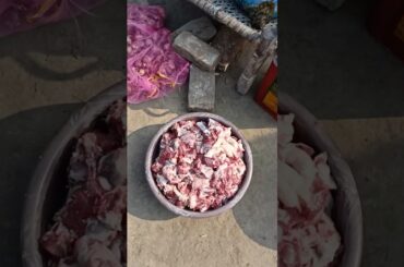 Traditional motton cooking in village of bihar #food #foodfacts #foodie #indianfood #motton
