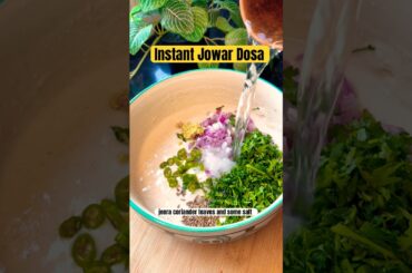 Quick and Healthy Jowar Dosa for breakfast #breakfastrecipe #instantrecipe  #healthyrecipes