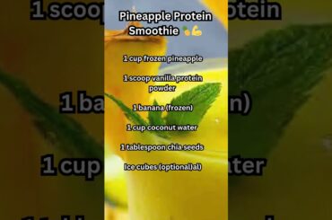 Easily Make The BEST Pineapple Protein Boost Smoothie At Home!