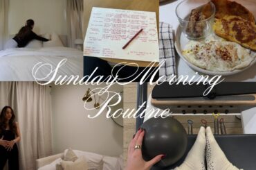 2025 Healthy Sunday Morning Vlog (cleaning, french toast recipe, stretching/meditation & pilates)