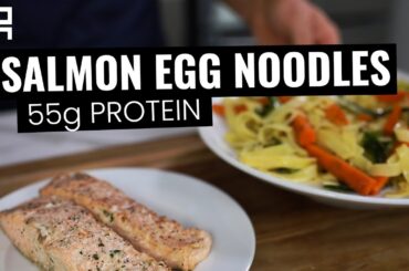 Salmon Stir-Fried Noodles | 55g Protein Recipe | FREE Nutrition Guidebook Download