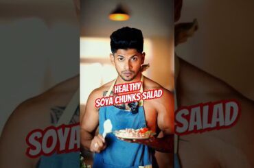 Soya chunks salad for weight loss #shrazfit #recipe #dietfood #salad #fitfoodie