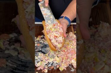 The chopped Italian  sandwich is so good!! Have you tried it yet? Get the recipe at TheNinjacue.com