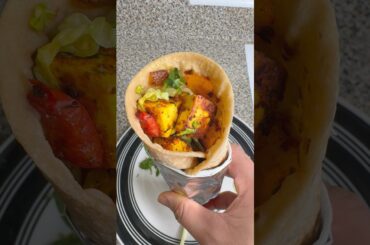 homemade healthy Roti paneer tikka wrap