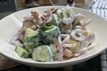 Creamy Chickpea salad | healthy Salad recipe | cocinanispolina