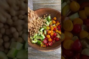 Easy Chickpea Salad with Mozzarella & Avocado | Healthy Meal Prep Recipe!  #saladrecipe#highproteins