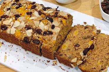 Protein-packed Oat Yogurt Banana bread -Healthy Diet Recipe! No Flour, No Refined Sugar
