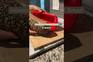 Homemade Flaxseed Bread 3 WAYS! Great HEALTHY meals for any hour of the day. #healthyeating