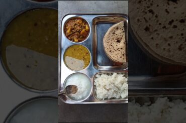 Village simple testy and healthy lunch thali #trending #shorts #viral#food #recipe #cooking #lunch