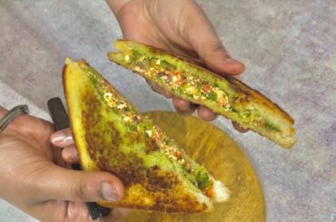 How to make sandwich | sandwich recipe | healthy sandwich at home | paneer sandwich with capsicum