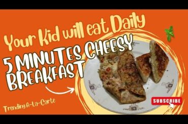 Bread and egg breakfast, Cheese breakfast, Quick and Healthy breakfast, 5 minute breakfast recipe