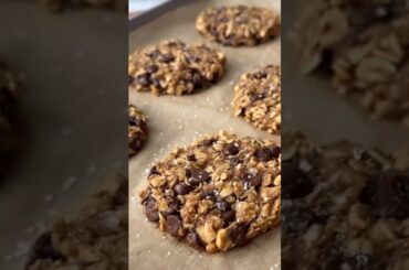 Healthy No-Sugar Cookies | Peanut Butter, Banana & Dark Chocolate Recipe”#healthyrecipes #easyrecipe