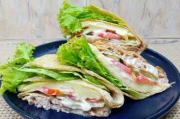 HEALTHY, NUTRITIOUS AND DELICIOUS TUNA AND CHEESE WRAP! QUICK AND EASY RECIPE!