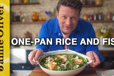 One-Pan Herby Green Rice and Fish | Jamie Oliver