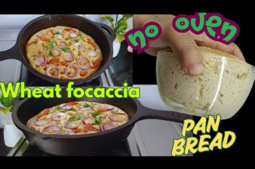 Healthy Focaccia Bread in Pan POSSIBLE? Soft WHEAT Bread Without Oven/ Airfryer