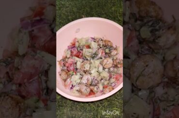 High protein roasted soya chunks salad | Healthy salad recipe | #youtubeshorts #weightloss #shorts