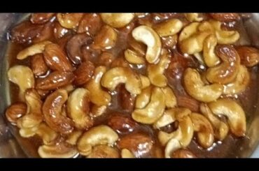 Cashew Badam chikki with jaggery | Healthy snack recipe