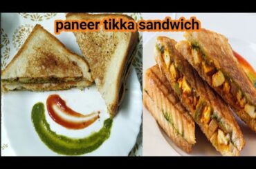 #paneer tikkas sandwich recipe| paneer sandwich|Veg sandwich recipe|tiffin recipe|healthy breakfast
