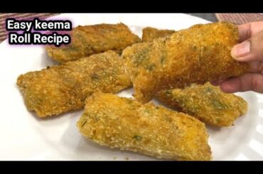 Iftar special recipes easy|Keema roll recipe | Easy Snacks To Make At Home | Bread keema rolls