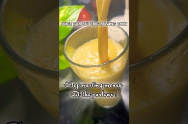 1 juice for glowing skin|coconut milk+ carrot juice#glowingskin#koreanskin#skincare#juice#shorts#yt