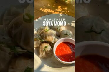 Healthier Veg Momo - Rice Paper Soya Chunk Momo #healthy #snacks