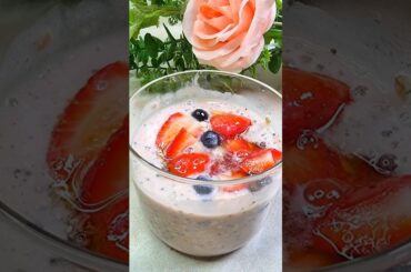 How to make Overnight Oats | Strawberry Overnight Oats | #shorts  #easyrecipes #healthybreakfast