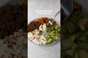 Viral hot honey sweet potato bowl #viralrecipe #recipeoftheday #recipe #healthyrecipes #easyrecipe