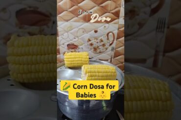 Corn dosa for babies |8 month+ babyfood|Healthy breakfast #shorts #recipe #food #babyfood