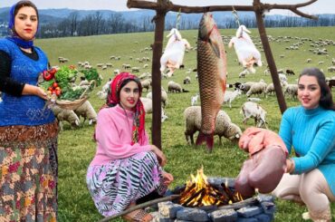IRAN Nomadic Life :Cooking Delicious Lunch in Traditional Style | Unique Healthy Recipes of Village