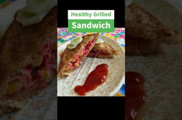 Grilled Sandwich - Healthy Breakfast #sandwich #healthyfood #recipe #grilledsandwich #foodshorts