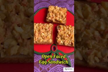 Easy Healthy Egg Sandwich | Open Faced Egg Sandwich #shorts #food #eggsandwich #fyp #explore #easy
