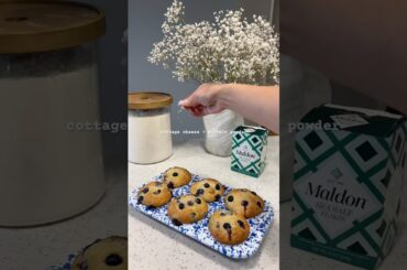 Breaking up with protein powder for cottage cheese #healthyrecipes #blueberrymuffins #baking #asmr