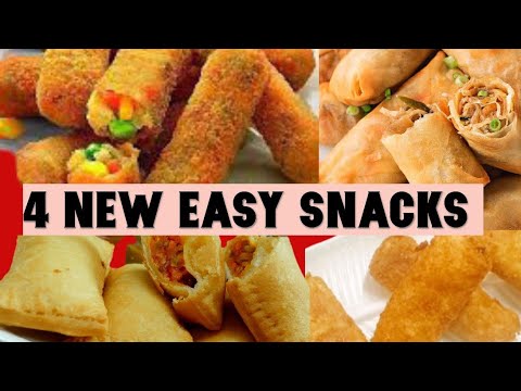 4 new easy snacks recipe for iftar party quick easy bread snacks | veggie finger n spring roll 4 new easy snacks recipe for iftar party quick easy bread snacks | veggie finger n spring roll
