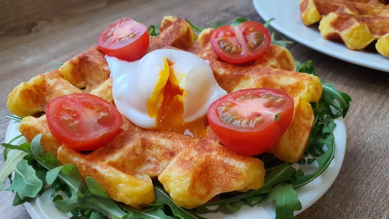 Breakfast Recipe in 15 Minutes! Crispy Waffles with Cottage Cheese, Cheese & Poached Egg Breakfast Recipe in 15 Minutes! Crispy Waffles with Cottage Cheese, Cheese & Poached Egg