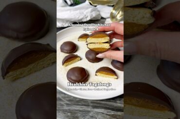 Protein Tagalong Cookies! #macrofriendly #healthyrecipes #proteincookies #healthydessert #cookies