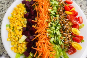 Mediterranean Chopped Salad | The best Salad recipe| Simple Green Salad | Vegan Salad | Sprouted