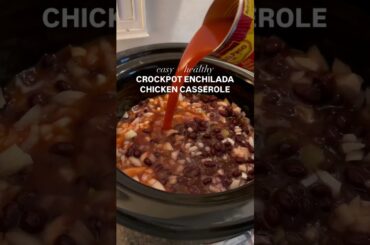 Crockpot Enchilada Casserole #recipe #easyrecipe #crockpot #easymeals #dinner #healthy #viral