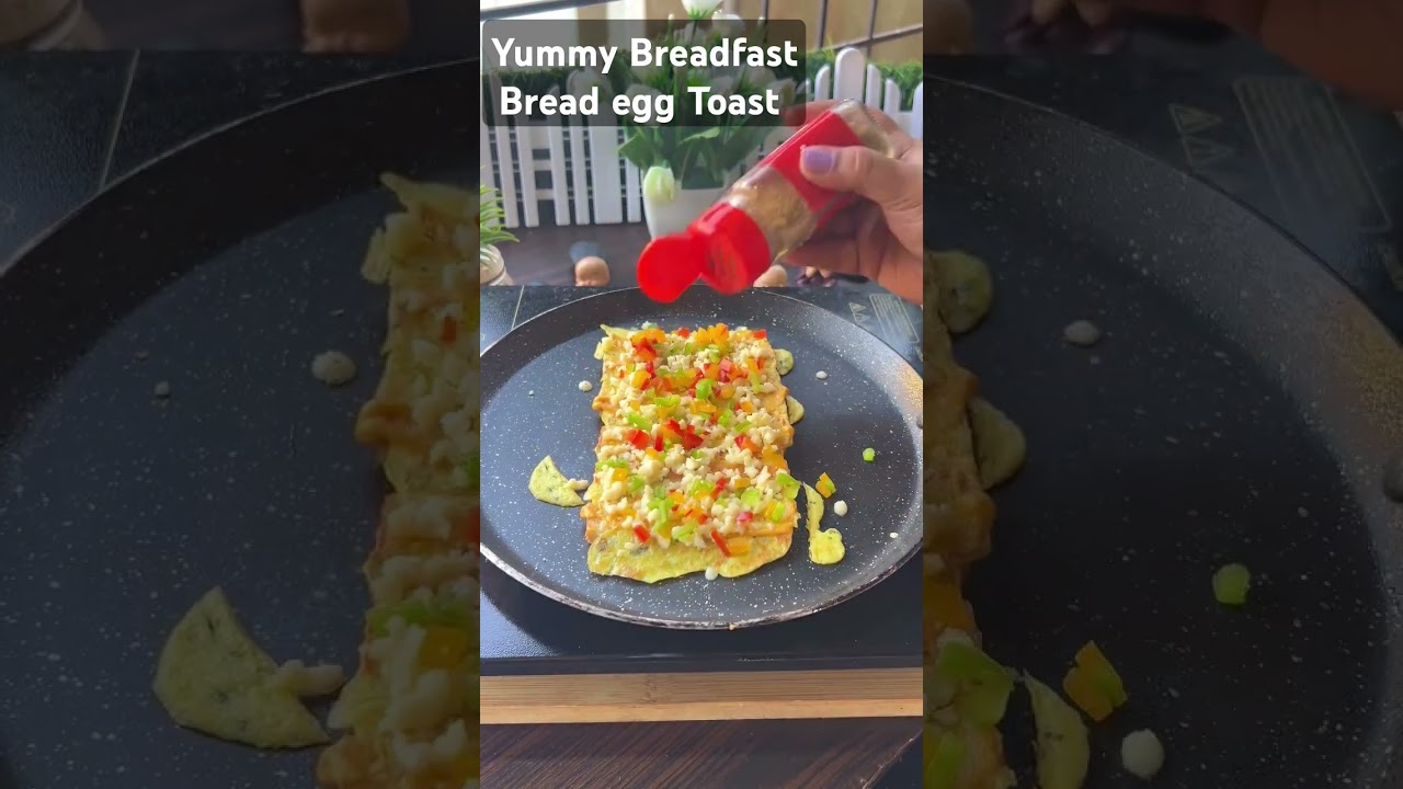 Yummy Breakfast: Bread and egg toast with cheese #food #breakfast #Healthy Yummy Breakfast: Bread and egg toast with cheese #food #breakfast #Healthy