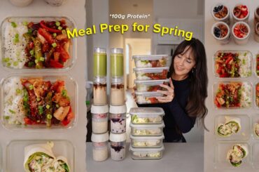 Spring meal prep | 16 high protein meals in 1 hour