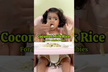 Coconut Milk Rice for 10+ months babies | Taahira recipe | Lunch Healthy baby #shorts #food #foodie