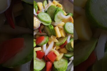 Cucumber Manggo Salad | Mixed vegetables Salad |Yummy and healthy Salad #shortsviral