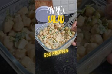 55 g High Protein Chickpea Salad! #proteinrichrecipe #healthydieting #viralshortsfeed