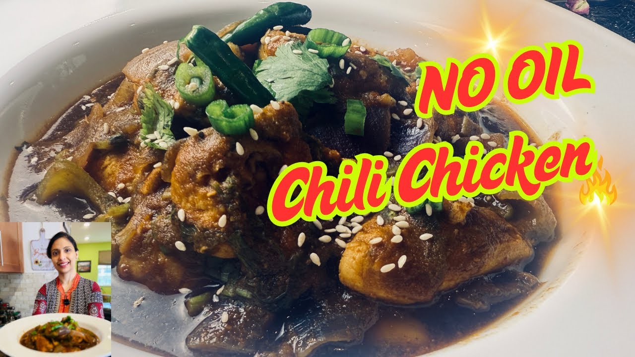 Healthy No-Oil Chili Chicken Recipe | High Protein & Low Calorie Indo-Chinese Dish. Healthy No-Oil Chili Chicken Recipe | High Protein & Low Calorie Indo-Chinese Dish.